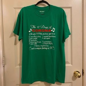 Custom 12 Days of Corona Christmas Tee Shirt Covid - 19 Pandemic Christmas 2020